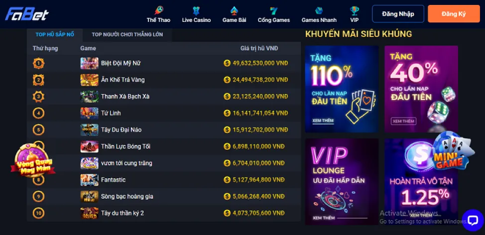 Các tính năng và khuyến mãi độc quyền của Gemwin App
